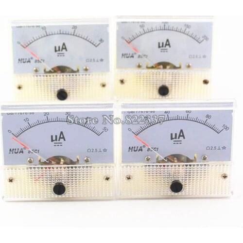 DC 85C1-UA Analog Current Meter Panel 50UA 100UA 200UA 500UA