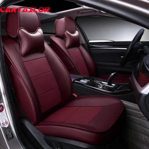 Car Seat Covers Genuine Leather & PVC Leather for VW Volkswagen Tiguan Seat Cover & Accessories Front&Rear Cars Seats Protectors