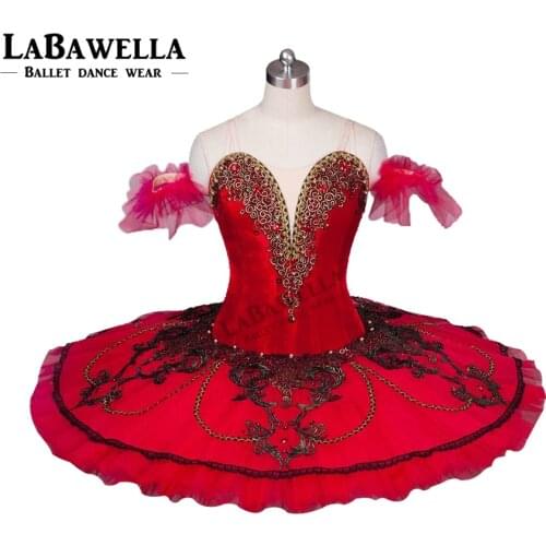 Don Quixote Ballet Stage Costume BT9025 Adult Women Professional Ballet Tutu Red Black Girls Performance Ballet Tutu Attire