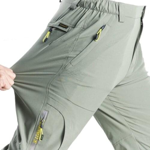 Outdoor Stretch Hiking Pants Men Summer Quick Dry Breathable Travel Pants High Elastic Trekking Fishing Climbing Trousers 5XL
