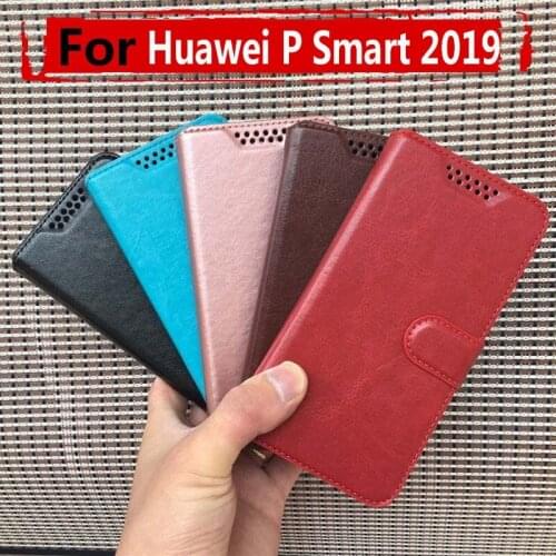 Card holder cover case For Huawei P Smart 2019 PSmart 2019 5.65 inch Case Pu leather phone case wallet flip cover