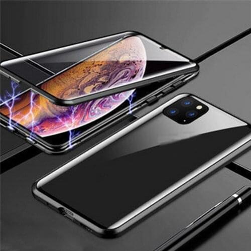 Double-sided Glass Phone Case for iPhone 12 6.7”Magnetic Adsorption Protective Case for iPhone 12 5.4”/6.1”/6.7”Mobile Protector
