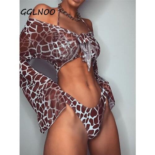GGLNOO Leopard Swimwear