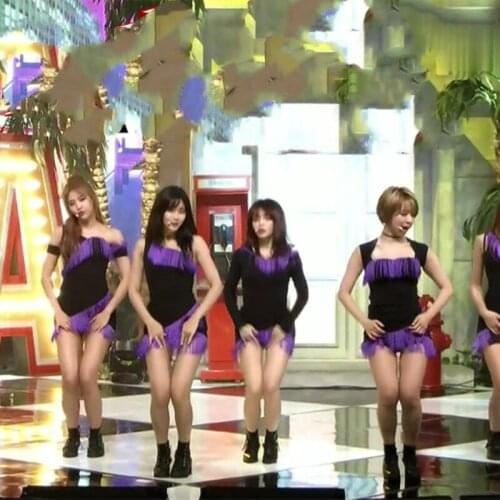 Korean Girls Group Stage Costumes Female Sexy Strapless Dress Hip Hop/Jazz/Pole Slim Dance Clothes Festival Clothing Rave Outfit