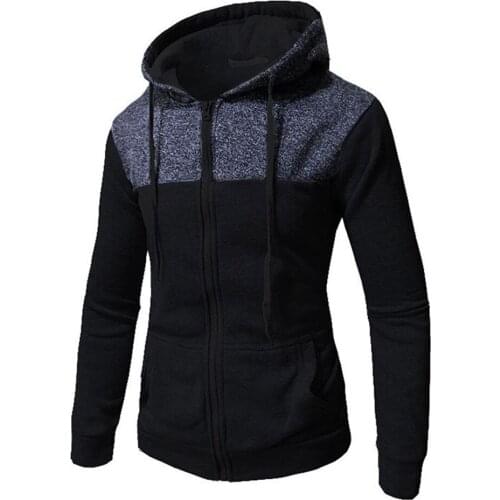 Men 2020 Jacket Patchwork Muti Color Hooded Overcoat Baseball Black Sweatshirt Brushed Casual Coat Men Outwear Streetwear Jacket