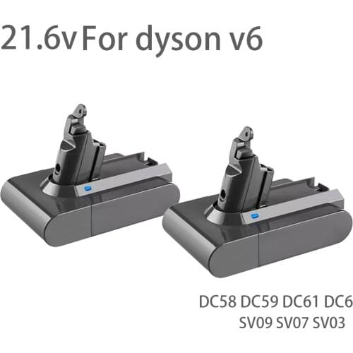 2021s 8800mAh 21.6V 6.8Ah Li-ion Battery for Dyson V6 DC58 DC59 DC61 DC62 DC74 SV09 SV07 SV03 965874-02 Vacuum Cleaner Battery