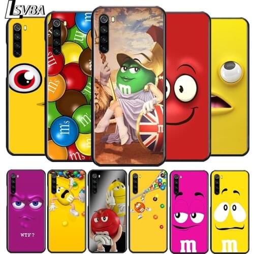 Cute M&M Chocolate for OPPO Reno 2 Z 2Z 2F 3 4 4Z 4F 4SE 5 Pro 4G 5G ACE 10X ZOOM F7 A5 A9 2020 Soft Black Phone Case