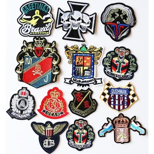 US Marine Corps Medal icon Embroidered Iron on Patches for Clothing DIY Stripes Clothes Patchwork Stickers Custom Badges