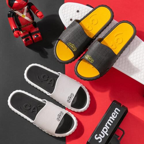 Slipper mens fashion Korean version home slippers bathroom bath anti-slip thick-soled slippers shoes men house slippers