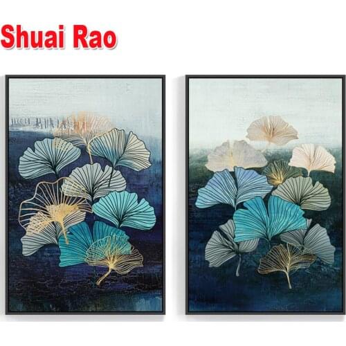 2 piece Green Ginkgo diamond painting,full,square,round diamond embroidery mosaic art diamond diy handwork plant Leaf puzzle Art