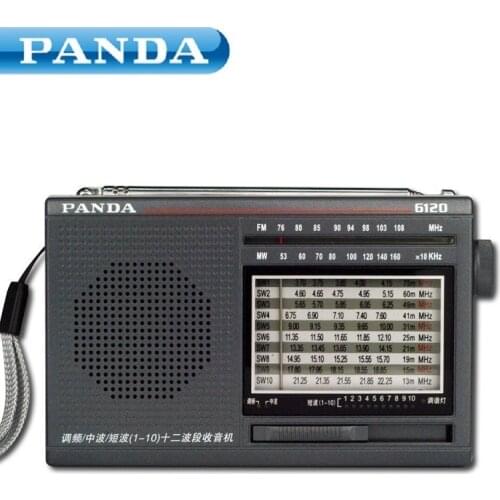 PANDA 6120 Twelve Band Radio FM /MW/SW automatic search timer switch machine pocket new appearance super compact carry
