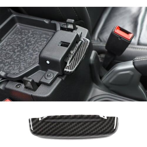 Carbon Fiber Armrest Storage Switch Trim ForJee Wrangler JL JT 18 Cherokee 14