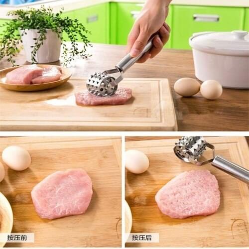 Practice Useful Beat The Meat Kitchen Needle Meat Loose Rolling Pounder Beef Meat Tender Roller Meat Tenderizer Steak Pork Punch