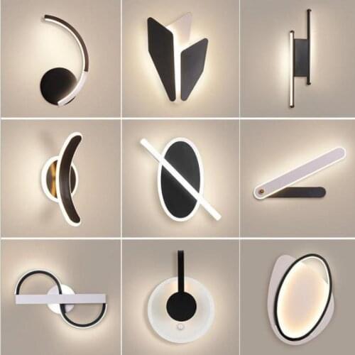 Bedroom Bedside Led Wall Lamp Modern Simple Staircase Living Room Led Wall Light Background Rotatable Aisle Indoor Lighting