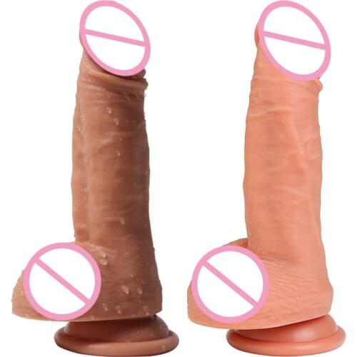 7.67Inch Skin feeling Realistic Penis Strapon Super Huge Big Dildo Suction Cup Silicone Penis G Spot Stimulate Sex Toy for Women