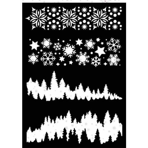 Christmas Horizontal Border Points Stencil for 2021 Scrapbook Diary Decoration Embossing Template Diy Greeting Card 2021 New