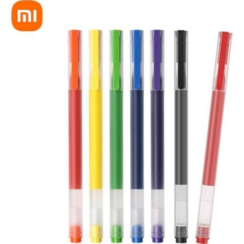 Xiaomi Mijia Super Durable Colorful Writing Sign Pen 7 Colors Mi Pen 0.5mm Gel pen Signing Pens For School Office Drawing