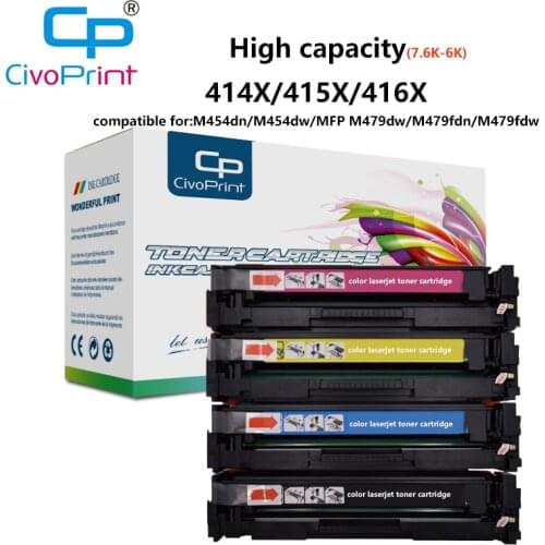 Civoprint Compatible Toner Cartridge for HP 414A 415A 416A LaserJet Pro M454dn M454dw MFP M479dw M479fdn (NO CHIP))