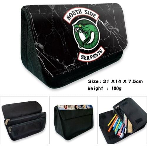 Riverdale Archie Andrews Student School Pen Bag Stationery Bag Cosmetic Bags Make Up Bag Pencil Hook&Loop Bags