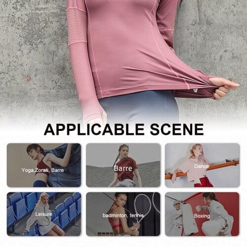 Women Long Sleeve Workout Tops Quick Dry Breathable Mesh Shirts Slim Fit Sportswear Gym Fitness Yoga Athletic T-Shirts