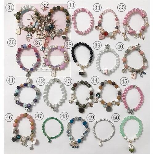 2019 Fashion Colorful Natural Stone Beaded Bracelet For Women Jewelry Chain Dropshipping 20 Colors