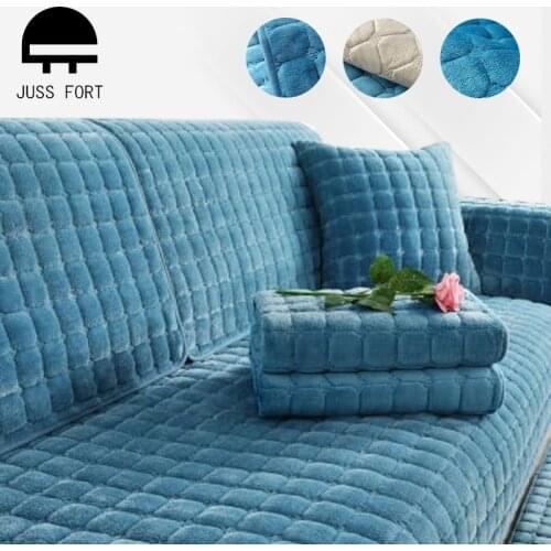 Autumn winter Soft plush sofa cover Thicken Flannel Couch Towel Cushion Blanket for Living Room Decor Corner Sofa Slipcovers 1pc