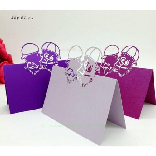 10pcs Laser Cut table Name Card Pig Shape Seat Card Wedding Birthday Party Table Decoration 8z