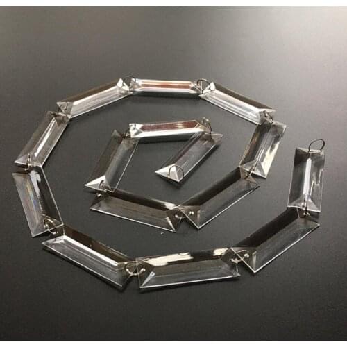 10pcs Rectangle Crystal Bead Chain Trim Ribbon For Ornaments Wedding Scene Craft Gift Party Crystal Tree Decoration