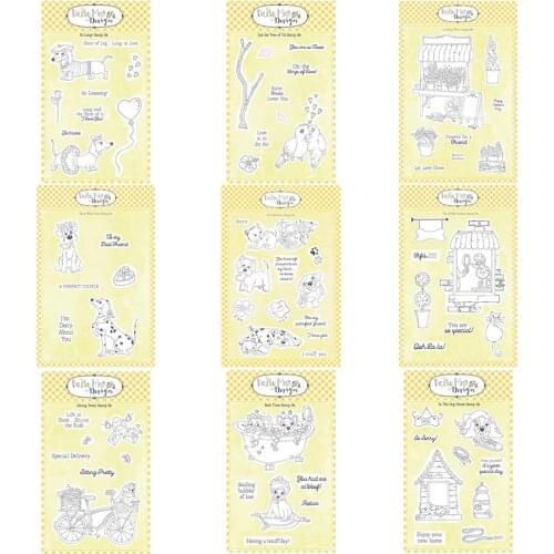 Panalisacraft 10 styles Transparent Clear Silicone Stamps for DIY Scrapbooking/Card Making/Kids Crafts Fun Decoration Supplies