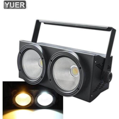2Eyes 2x100W White+Warm White 2IN1 LED COB Blinder Light Cool and Warm White Professional DJ Party Stage Effect Lighting