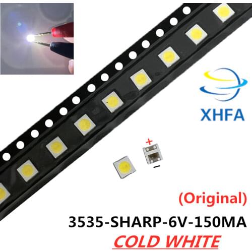200pcs/LOT SHARP LED backlight LCD TV 3535 3537 LED SMD Lamp bead bead 1.2W 6V 3535 Cold white
