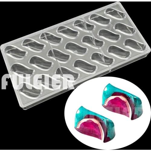 3D TWISTED BONBON Polycarbonate Chocolate Mold Baking Cake Candy Mold Confectionery Tool For Chocolate Factory Bakeware