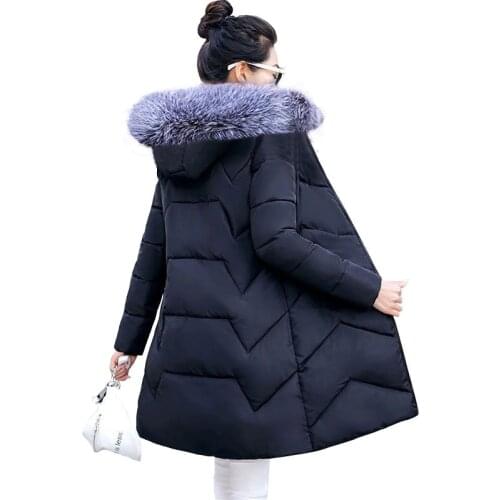 5XL 6XL Large Size Women Winter Coat Big Fur Down Parkas Winter Hooded Coat Female Slim Winter jacket for Women Warm Long Parkas