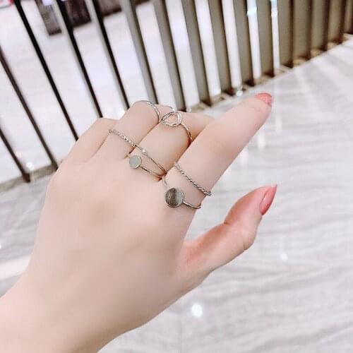 8PCS/SET 2019 Fashion Simple Design Metal Rings Vintage Gold Silver Color Joint Rings Sets for Women Jewelry Gifts