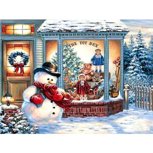 Cartoon Snowman Diamond Painting Full Christmas gift New DIY Sticking Drill Cross Embroidery 5D simple Home Decoration