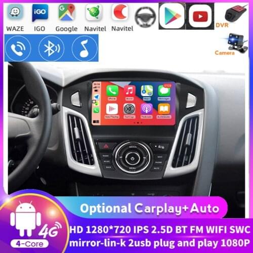 Android 16G ROM WIFI IPS GPS Navigation For Ford Focus 3 2012 2013 2014 2015 Multimedia Radio Video Player DVD NO 2DIN Steering