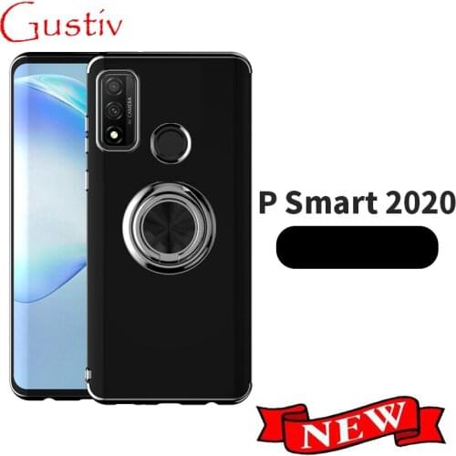 Plating Transparent Cover For Huawei Honor 20i 20 10 Lite 10i 10 9X Pro 8X 8S 8A 7X V10 V20 P Smart Z Ring Holder Phone Case