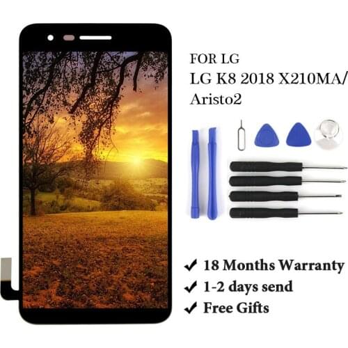 For K8 2018 X210MA/Aristo 2/SP200 MX210/Aristo 2 LCD Display With Touch Glass Digitizer Frame Assembly replacement For LG K8 LCD