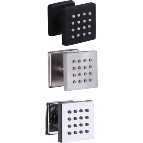 DULABRAHE Brass Bathroom Accessories Massage Body Jet Chrome Brushed Black Can Choosed 2 Inch Shower Head System