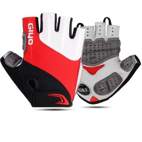 Bicycle Glove Breathable Lycra Fabric Gel Anti-Shock Washable Cycling Motorcycle Gym Racing MTB Outdoor Men Half Finger Mittens