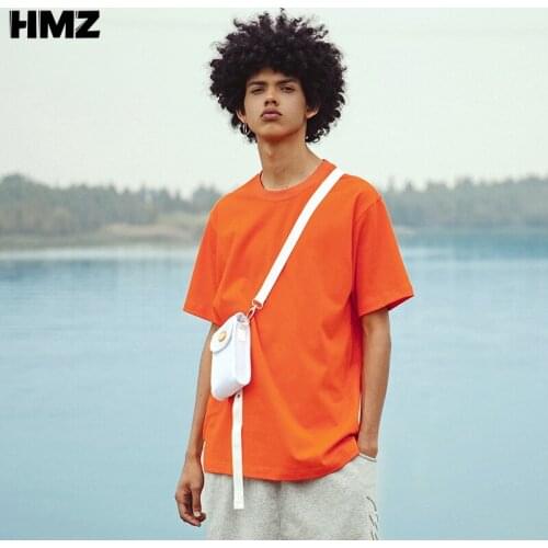 HMZ High Quality Solid Color T Shirt Mens 100% Cotton T-shirts Men 2021 Summer New Tees Boy Tshirt Top Oversized For Male tshirt