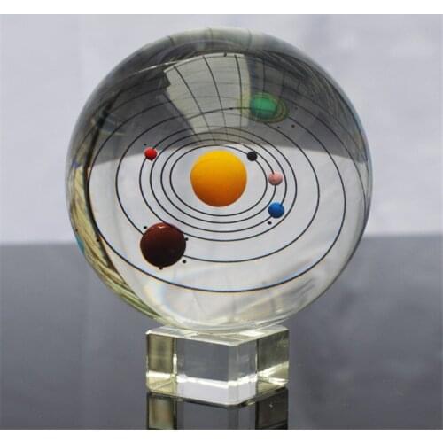 Solar Galaxy Crystal Balls Eight Official Planets Balls FengShui Home Decoration Crystal Balls Astronomical Celestial Glass Ball