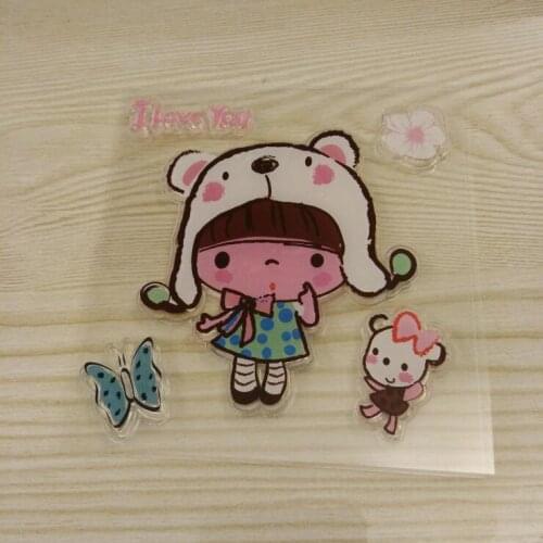 I Love You Girl Silicone Clear Stamps Scrapbooking DIY Photo Album Cards Decoration Craft Transparent Stamp