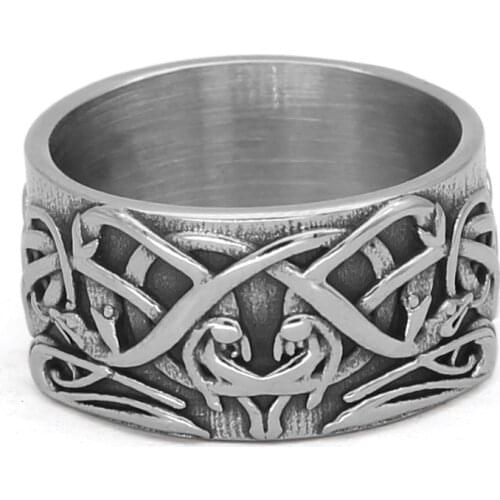 Celtic Ornament Knot Amulet Stainless Steel Ring