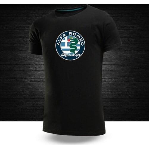 Summer Alfa Romeo Logo Print 2021 Solid Color Harajuku Printed Short Sleeve Tee T-Shirts Comfortable Casual Fashion Sports Tops