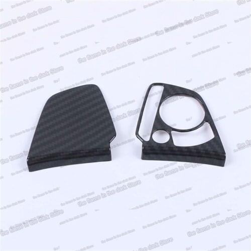 Lsrtw2017 carbon fiber abs car steering wheel functional button panel trims for honda crv 2017 2018 2019 2020 2021 cr-v 5