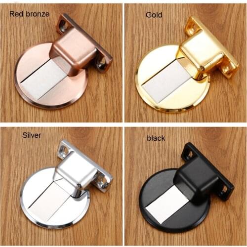 Alloy Magnet Door Stops Magnetic Door Stopper Non-punch Door Holder Hidden Doorstop Furniture Door Hardware