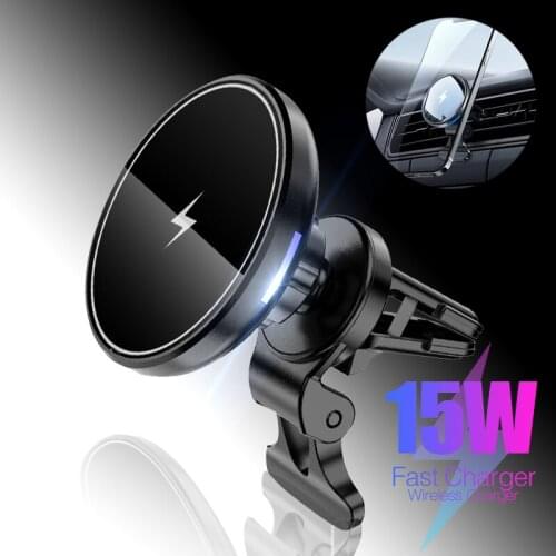 Magnetic Wireless Charger Holder 15W Qi Air Vent Mobile Phone Fast Charging Car Bracket For iPhone 11 12 Pro Max 12 Mini XR XS X