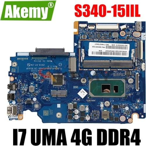 FL5C5/FL535/FL435 LA-H103P For Lenovo S340-15IIL Touch Laptop Motherboard LA-H103P with CPU I7 UMA_4G DDR4 100% Fully Tested
