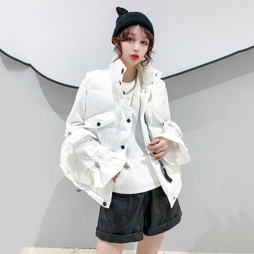 Trendy Brand Fashion Bright Face Down Cotton Vest Women 2021 Winter New Thick Korean Keep Warm Vest Womens Sleeveless Jacket